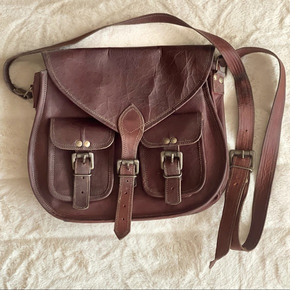 Handbags - Leather Laptop Messenger
